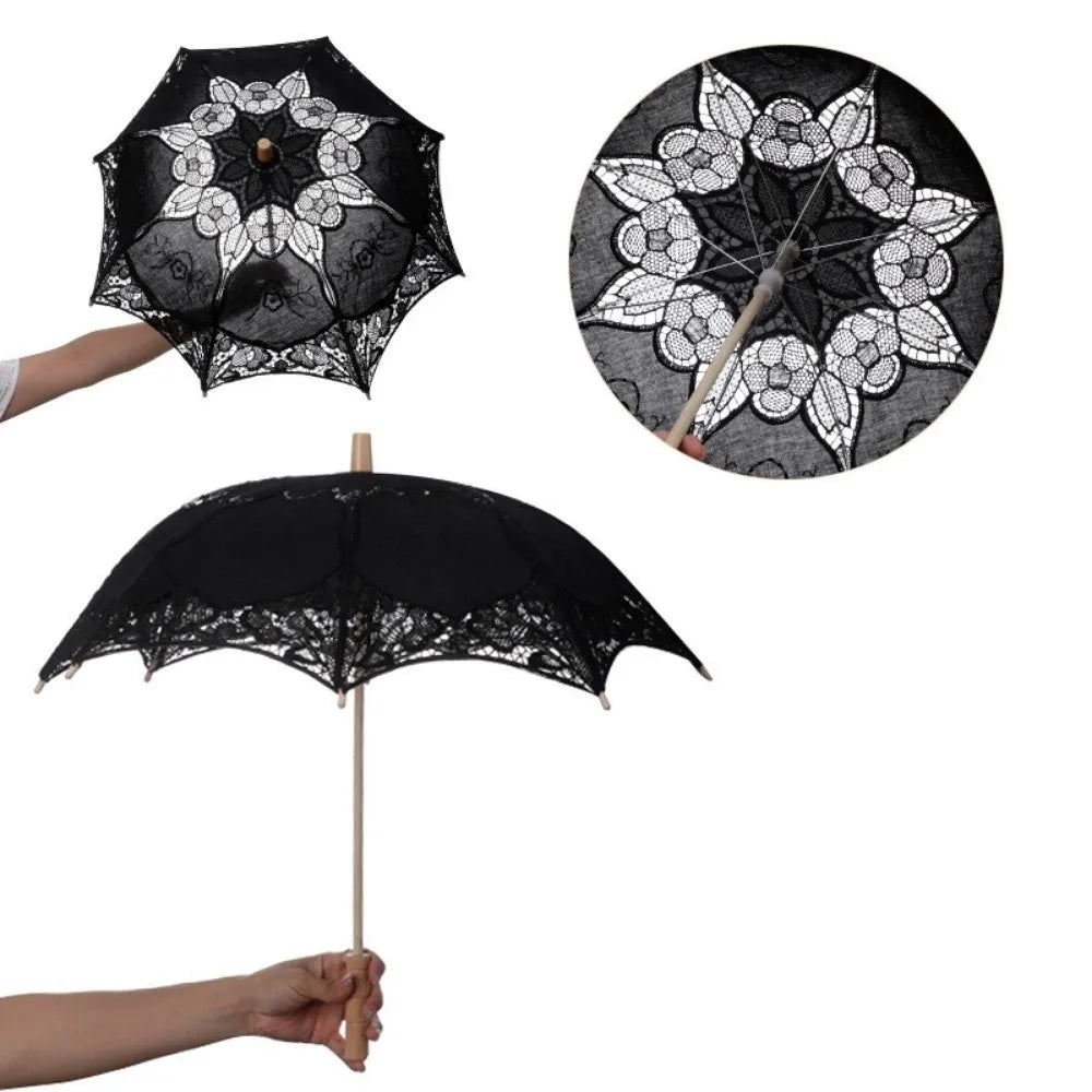 Embroidery Lace Parasol Umbrella – Wedding & Photo Prop