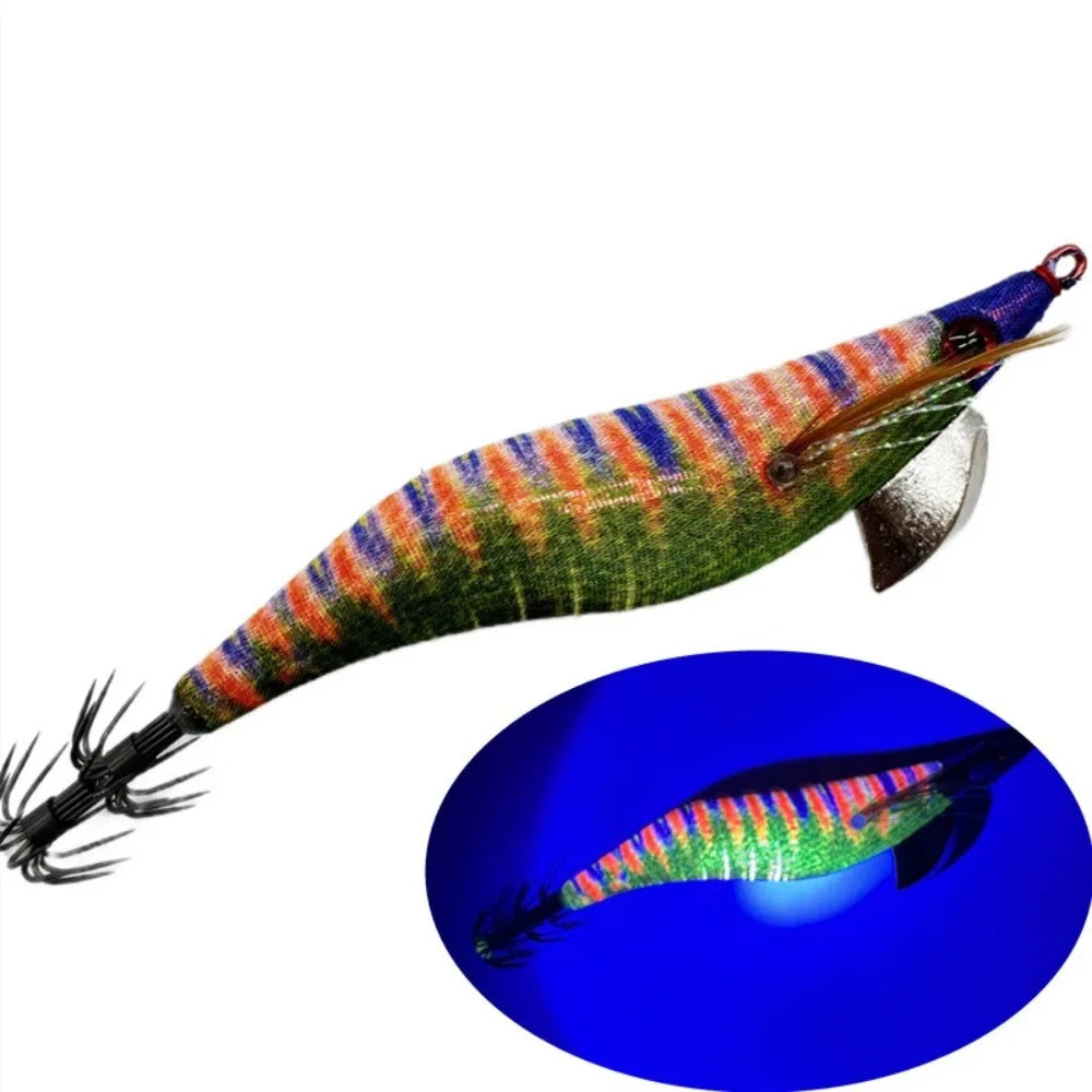 Squid Jig Egi UV Glow Lure 3.5# – Japan-Style Octopus Bait