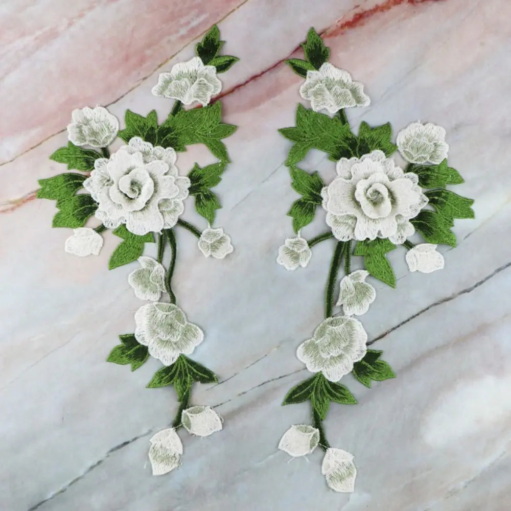 3D Rose Embroidery Applique Patches – Handmade Floral DIY Sewing