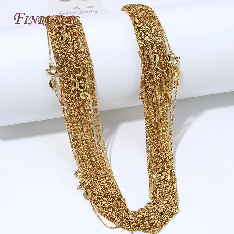 18K Gold Plated Necklace Chain with Lobster Clasp | DIY Jewelry