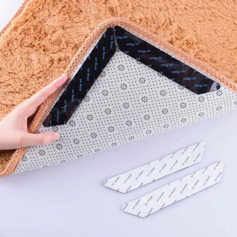 Reusable Anti-Slip Carpet Gripper Tape | Rug Corner Clips