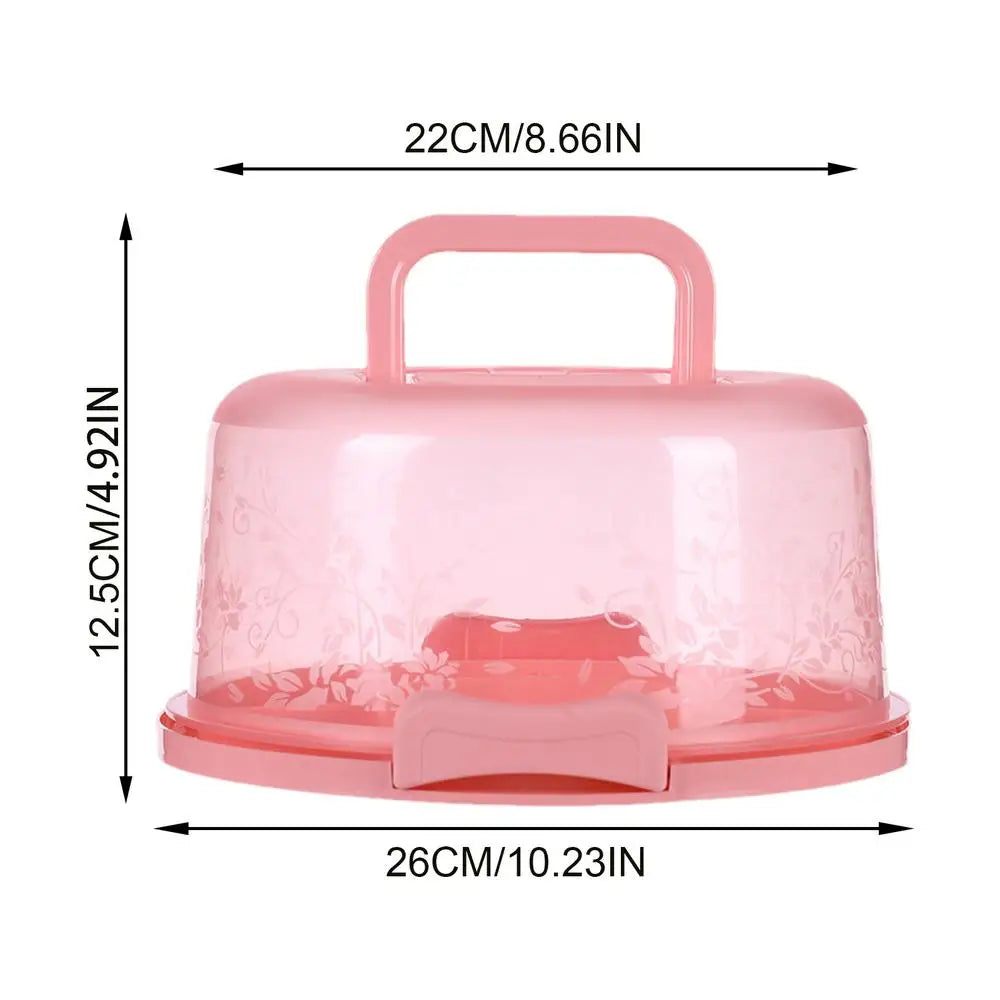 Transparent Dome Cake Carrier with Airtight Lid & Handle