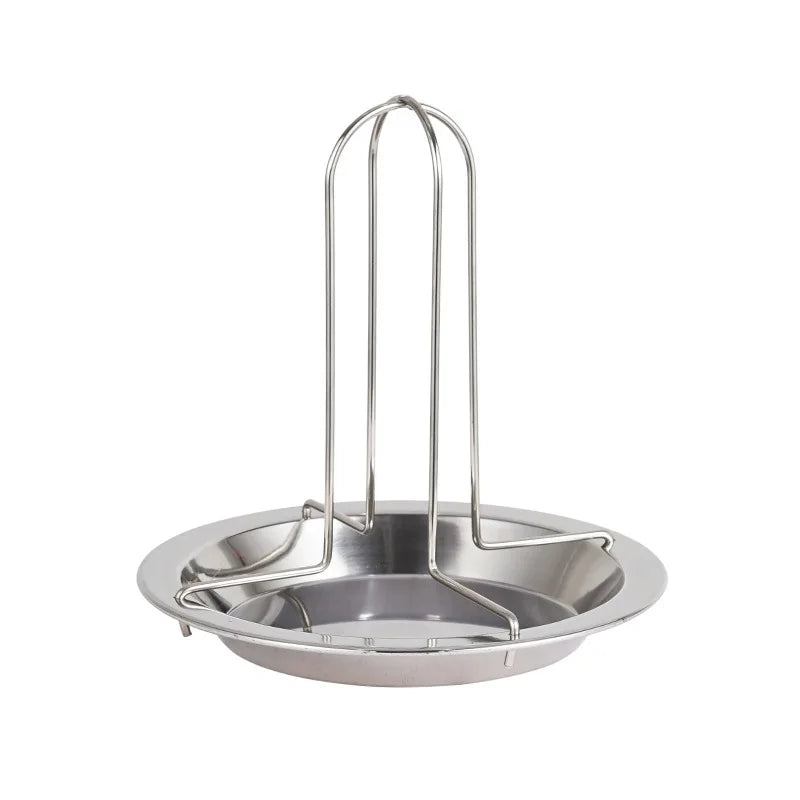 Stainless Steel Vertical Chicken Roaster Stand with Drip Tray
