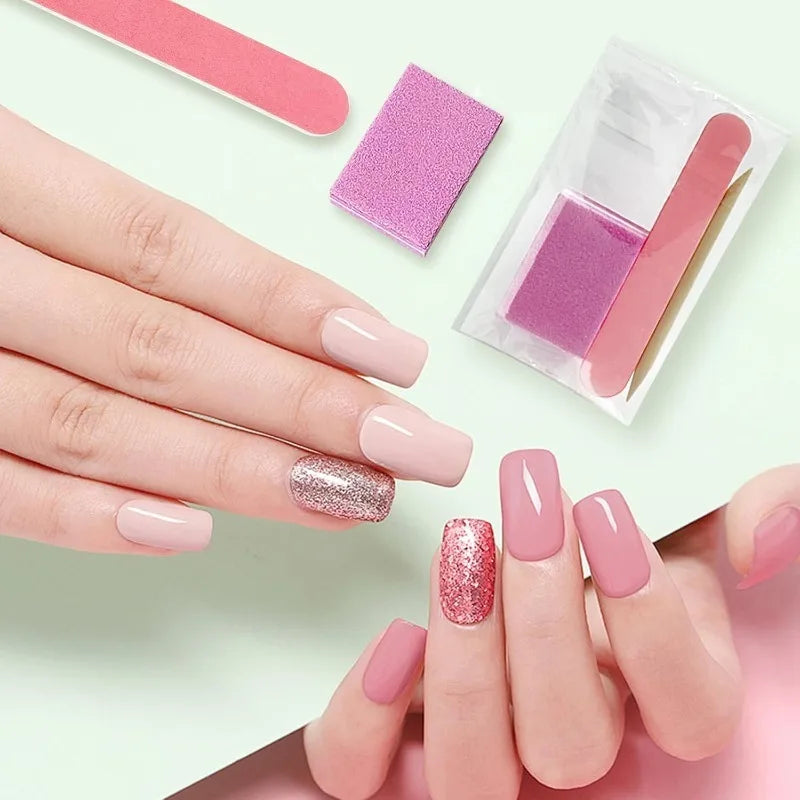 10-Set Disposable Manicure Kit – Nail File, Buffer & Stick