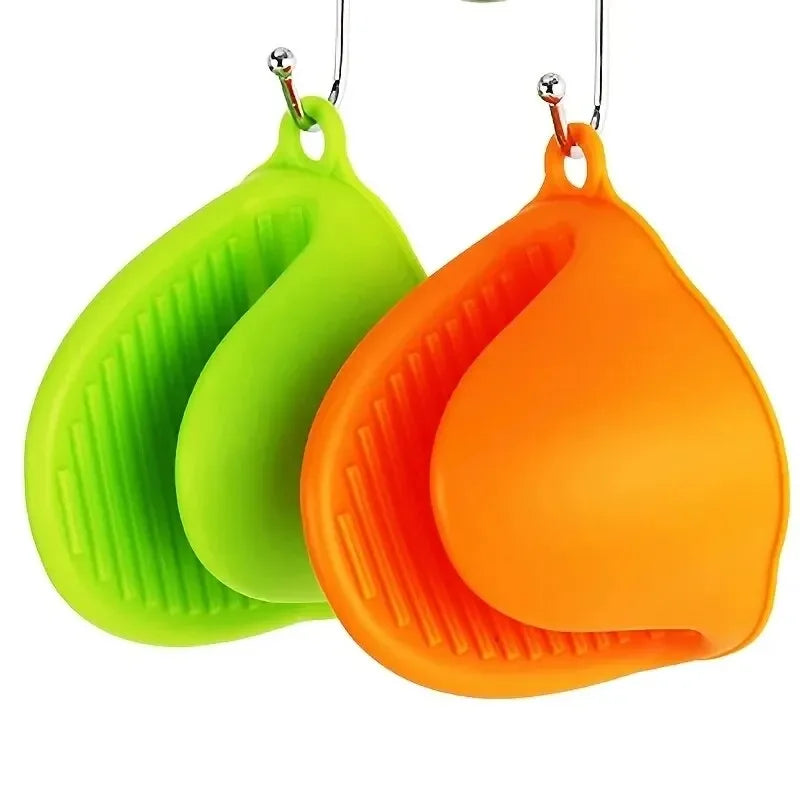2-Pack Silicone Oven Mitts Non-Slip Heat-Resistant Kitchen Gloves
