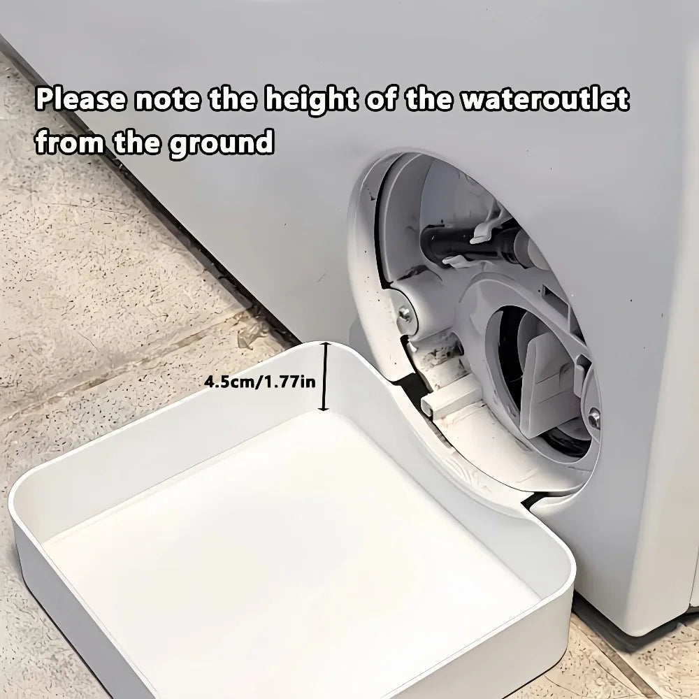 Washing Machine Drain Tray & Lint Filter Water Drip Pan