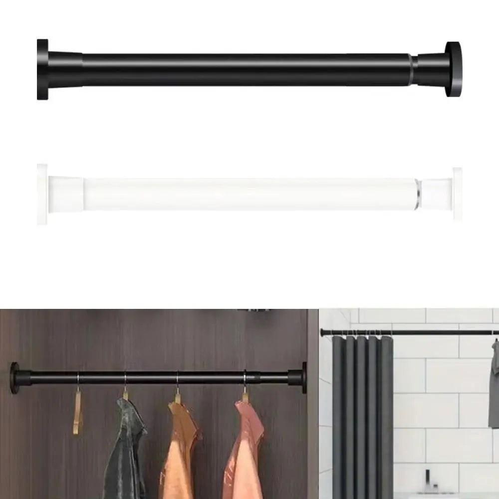 No-Drill Telescopic Spring Tension Curtain Rod – Adjustable