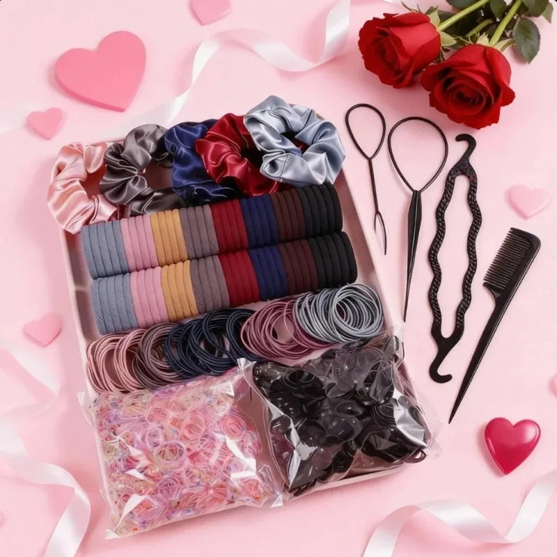 Nixie Hair Tie Set – Versatile Women's Elastic Hair Bands