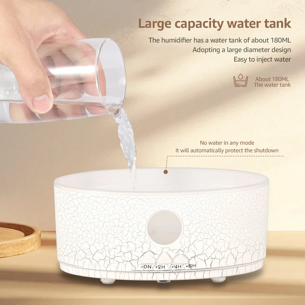 Raindrop Aroma Diffuser Humidifier 180ml – 3 Timers & Night Light