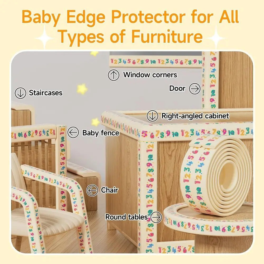 2m Cartoon Foam Edge Guard Strip – Soft Corner Protector Kids
