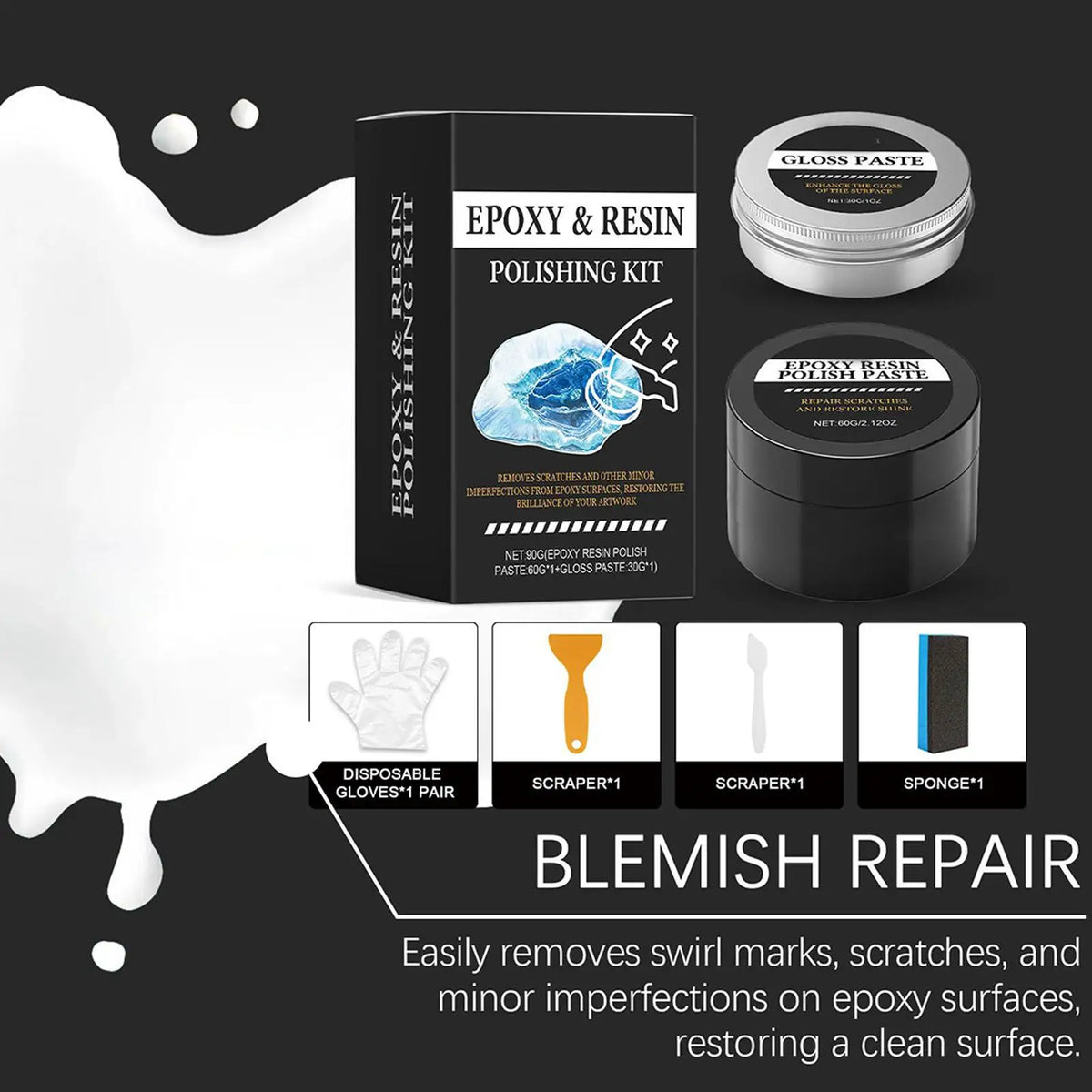 Epoxy Resin Polishing Kit – 3-Stage Scratch Buffing Compound