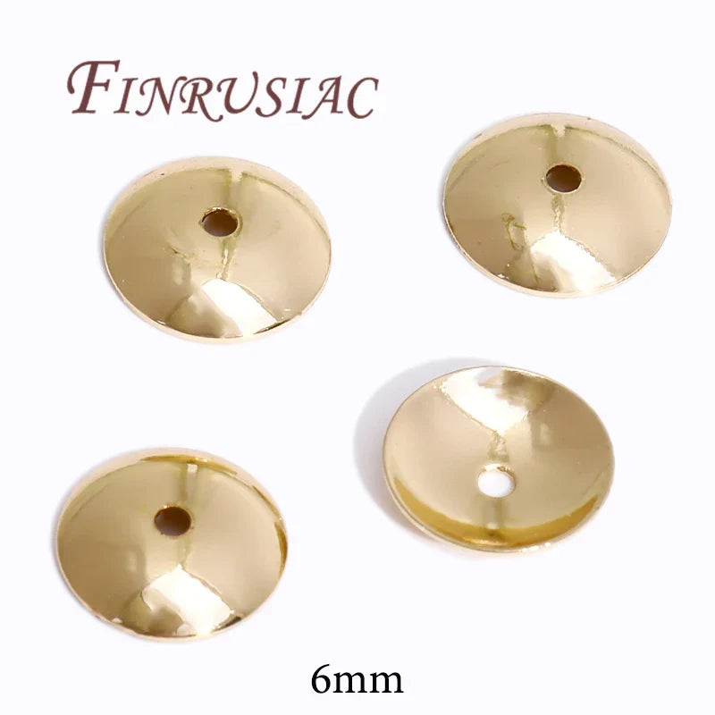 18K/14K Gold Plated Flower Bead Caps – DIY Jewelry Spacers