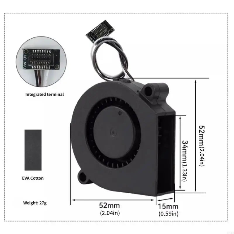 DC24V 5015 Blower Fan for P1P/P1S 3D Printer | Dual Ball Bearing