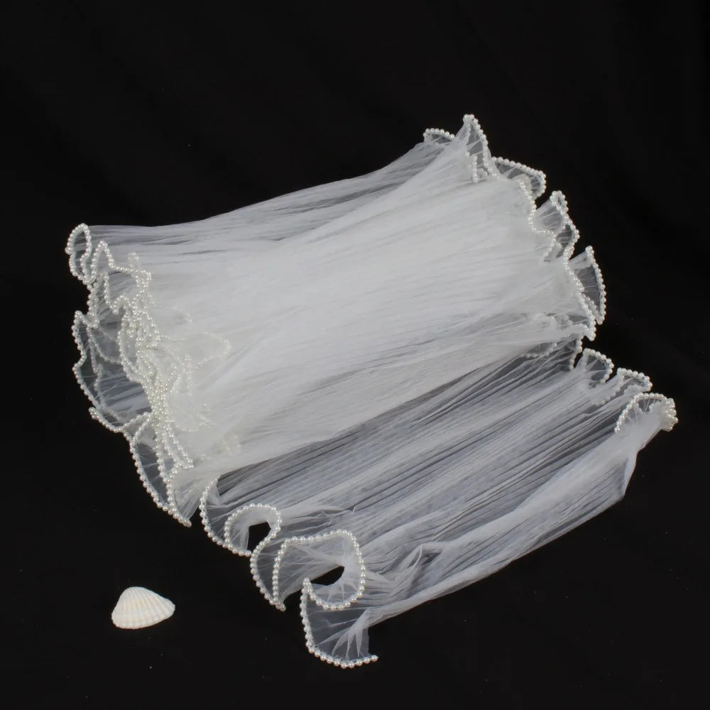 Pearl Wave Mesh Flower Bouquet Wrapping Yarn 28cm x 4 Yards