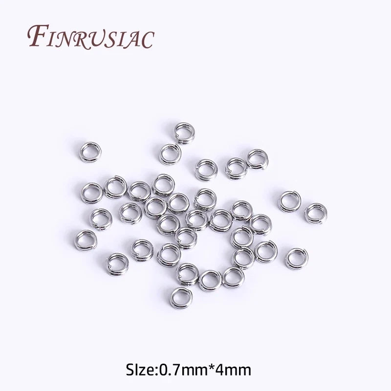 100Pcs 18K Gold Plated Brass Double Loop Jump Rings | DIY