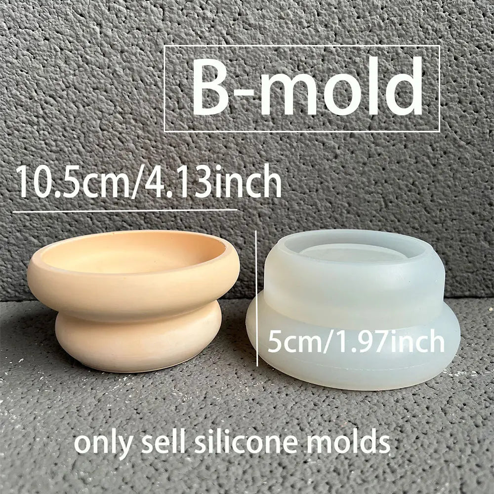 Spherical Silicone Mold for Concrete Pot, Resin & Candle DIY