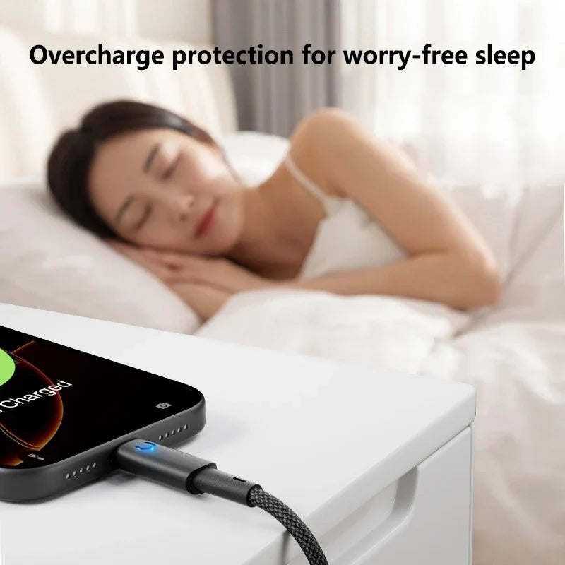 PD 240W Dual USB-C Fast Charging Cable – 6A Nylon Braided