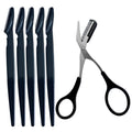 Eyebrow Trimming Razor & Scissors Set – Safe Grooming Kit