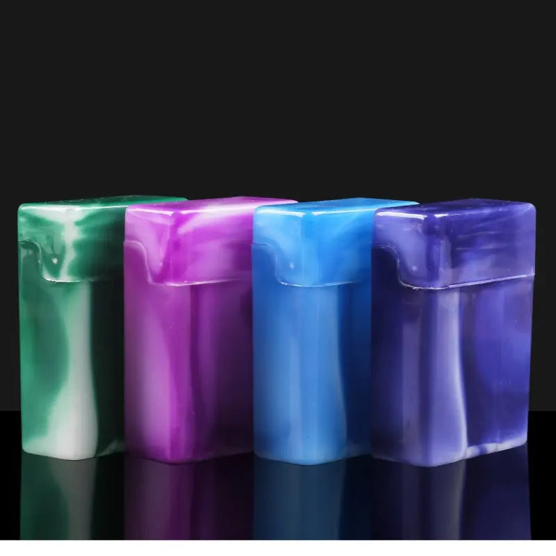 Portable Plastic Cigarette Case with Compartments | Random Color