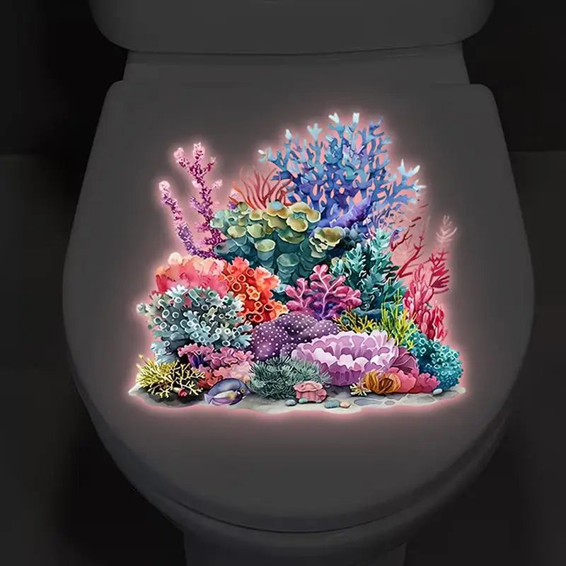 Glow-in-the-Dark Coral Reef Sticker – Luminous Wall Decal
