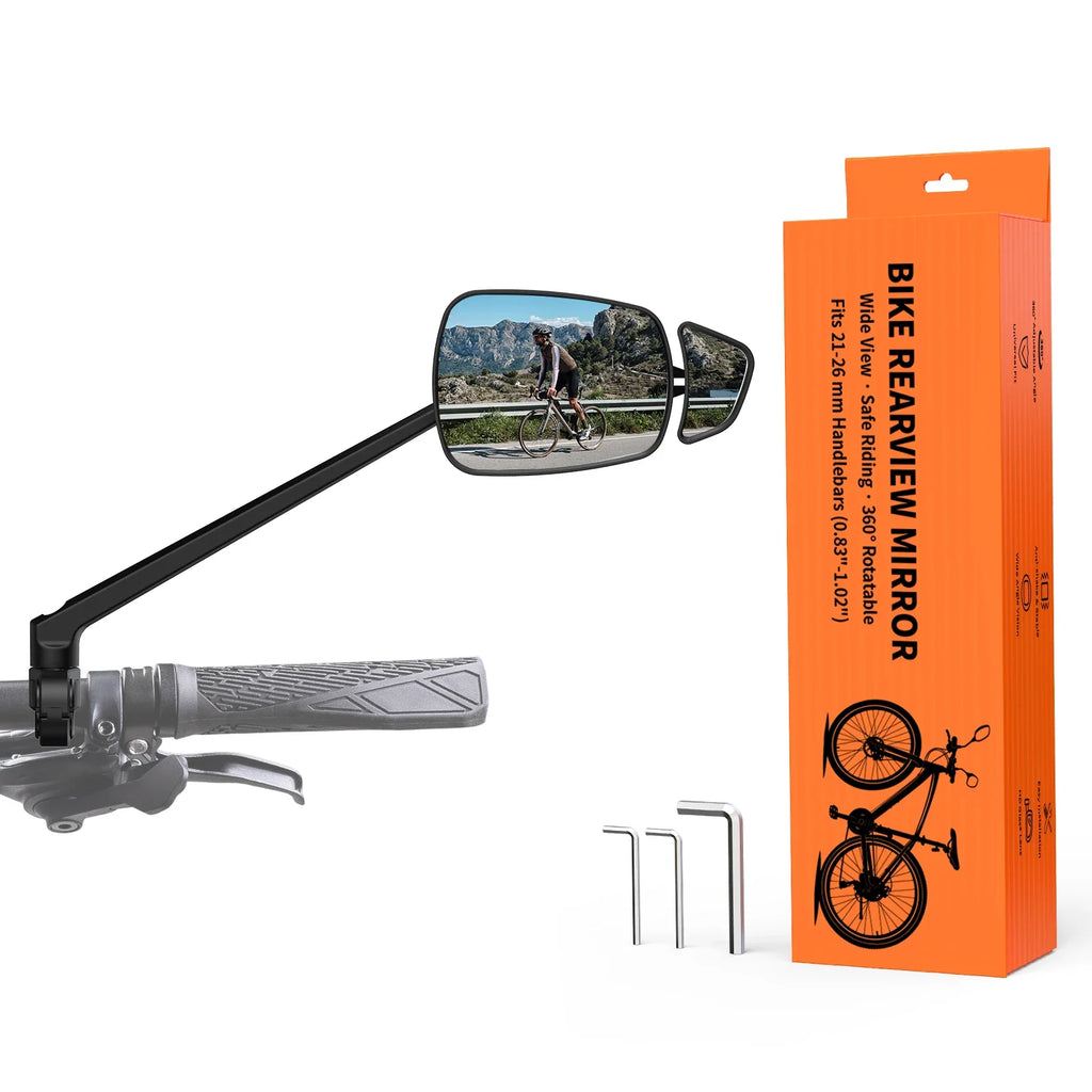 BUCKLOS 360° Adjustable Wide-Angle Bike Handlebar Mirror