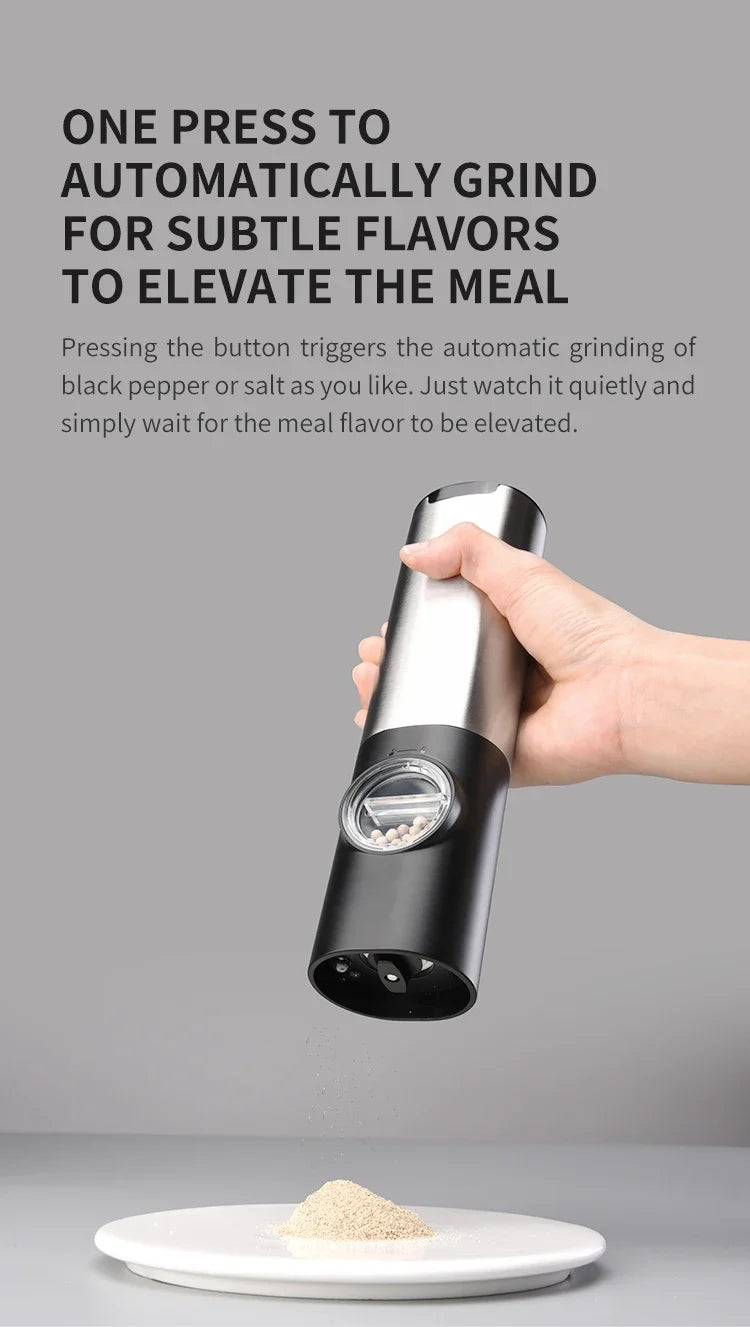 CLITON Electric Salt & Pepper Grinder Set | USB Rechargeable