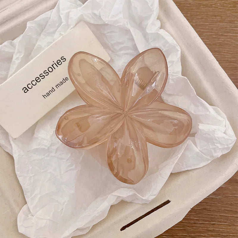 Korean Hawaiian Gradient Flower Hair Claw Clip for Women
