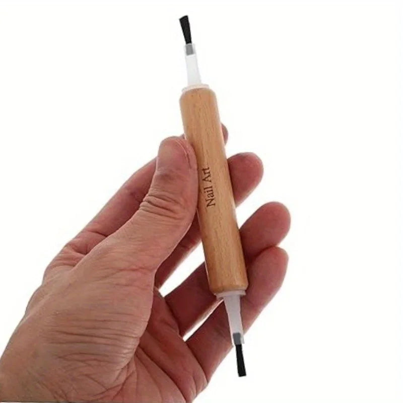 51pc Dual-Ended Nail Art Brush Set – Detachable Wood Handle