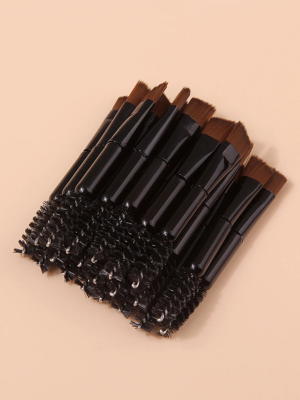 20Pcs Double-Ended Eyebrow Brush & Spoolie Lash Comb Set