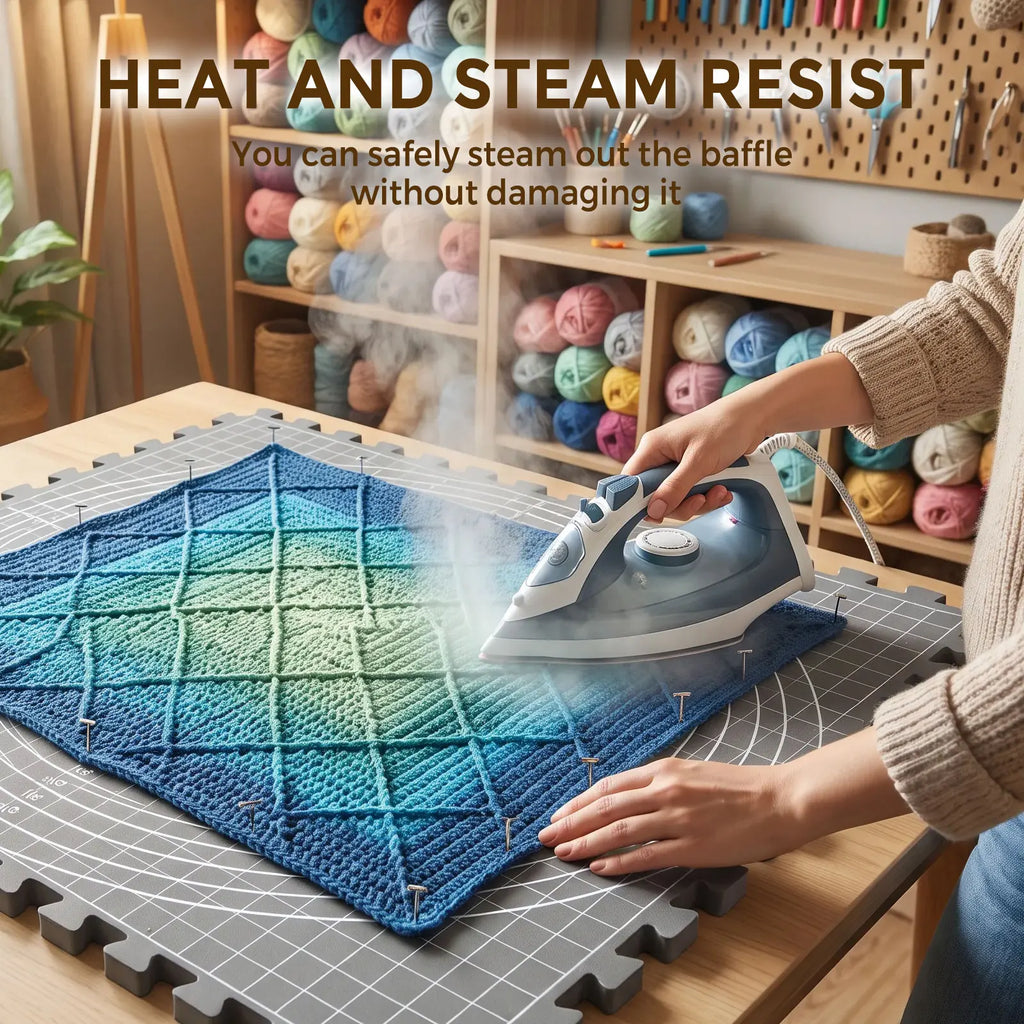 4-Piece Interlocking Foam Knitting & Crochet Blocking Mat Set