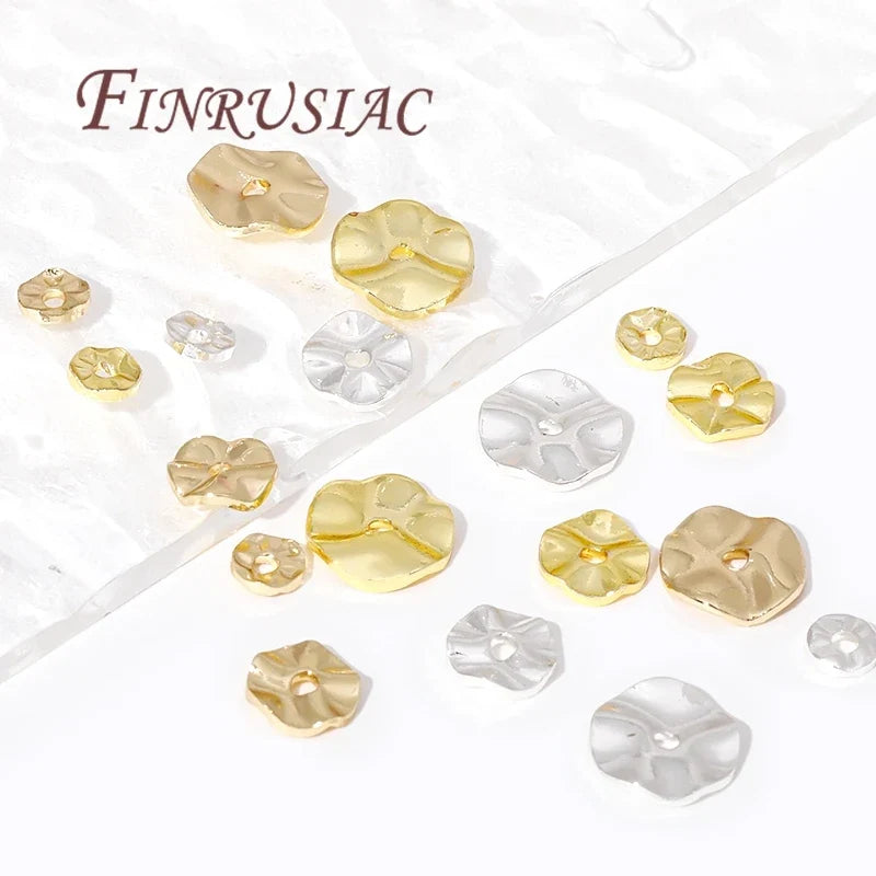 Gold Plated Wavy Spacer Beads – DIY Jewelry Making Findings