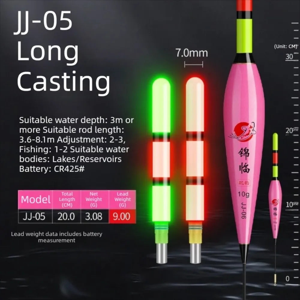 2pcs LED Color-Changing Night Fishing Float | Gravity Sensor