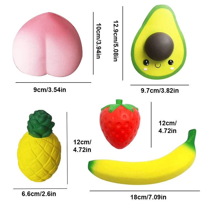 Peach Squishy Slow Rising PU Kawaii Fidget Squeeze Toy