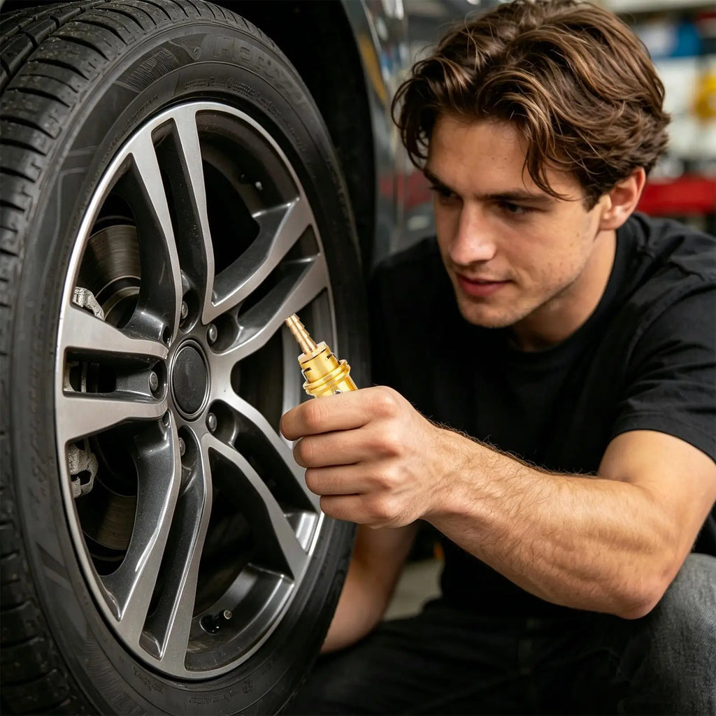 Leak-Proof Brass Tire Inflator Nozzle – Universal Air Chuck