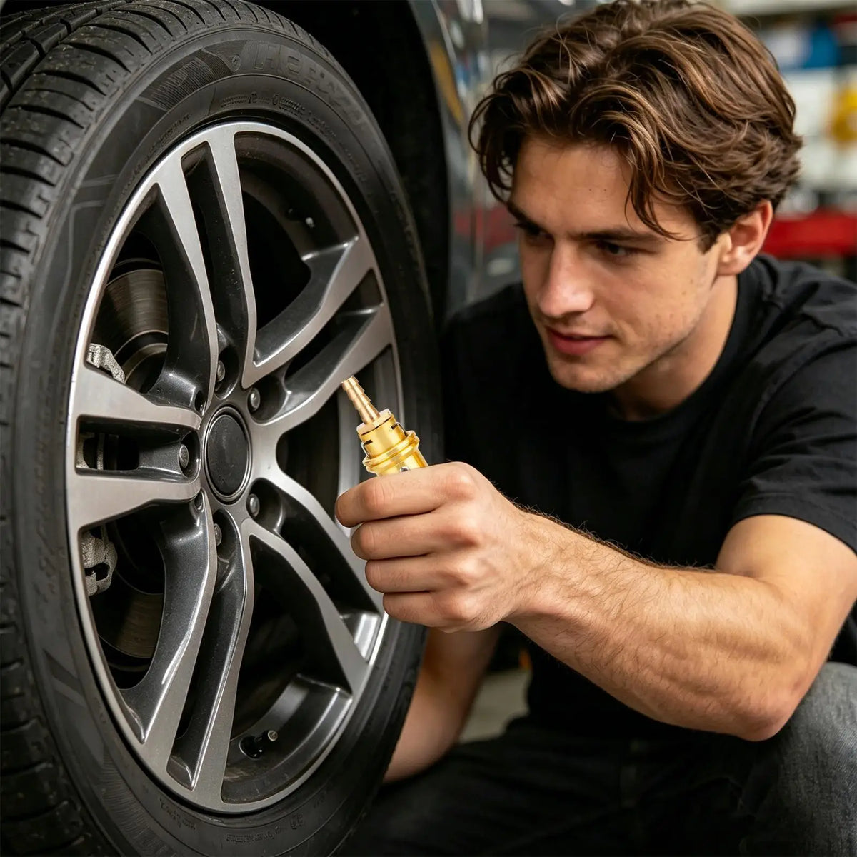 Leak-Proof Brass Tire Inflator Nozzle – Universal Air Chuck