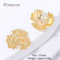 18K Gold Plated Filigree Flower Bead Caps for Jewelry Making