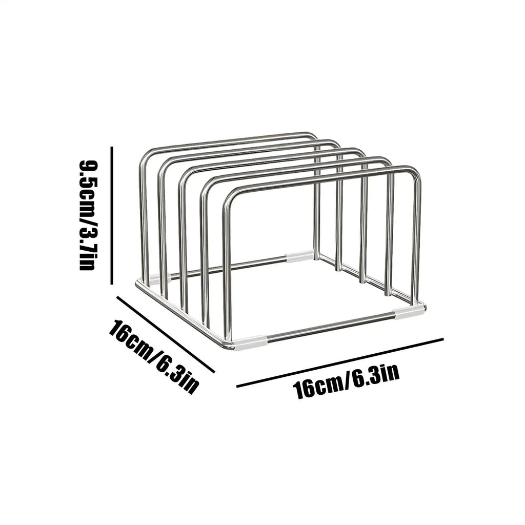 Stainless Steel Cutting Board Rack – Rustproof Kitchen Organizer