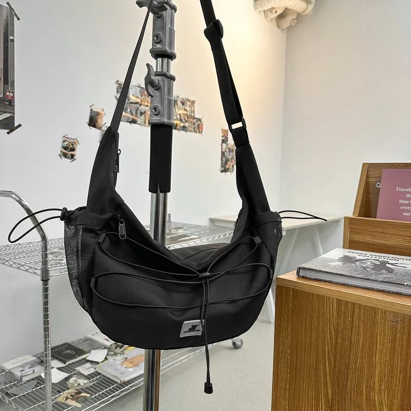Color-Block Crossbody Bag – Large Capacity Shoulder & Gym Bag