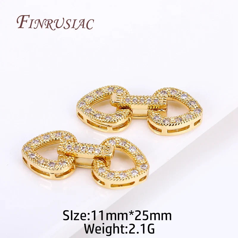 18K Gold Plated Zircon Clasp Findings | DIY Jewelry Making