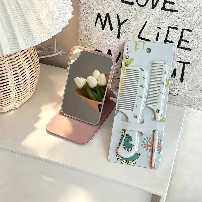 Nixie Mini Pink Foldable HD Makeup Mirror | Travel & Dorm