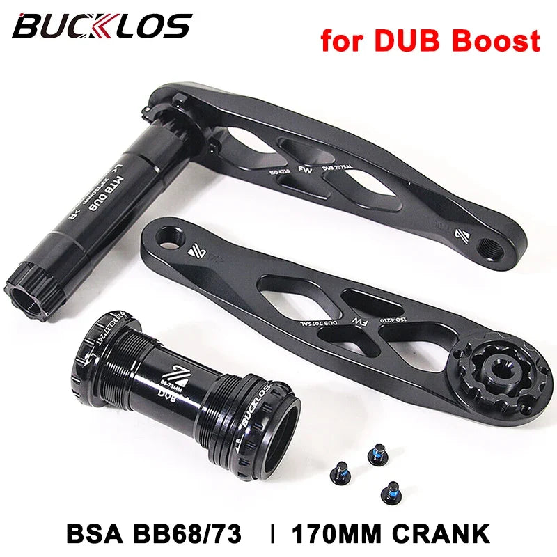 BUCKLOS 170mm MTB Crankset BSA BB68/73mm DUB Bottom Bracket