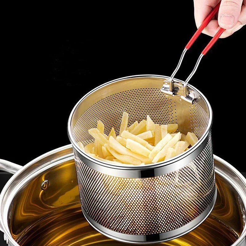 Stainless Steel Fry Basket Colander Strainer – 5 Sizes