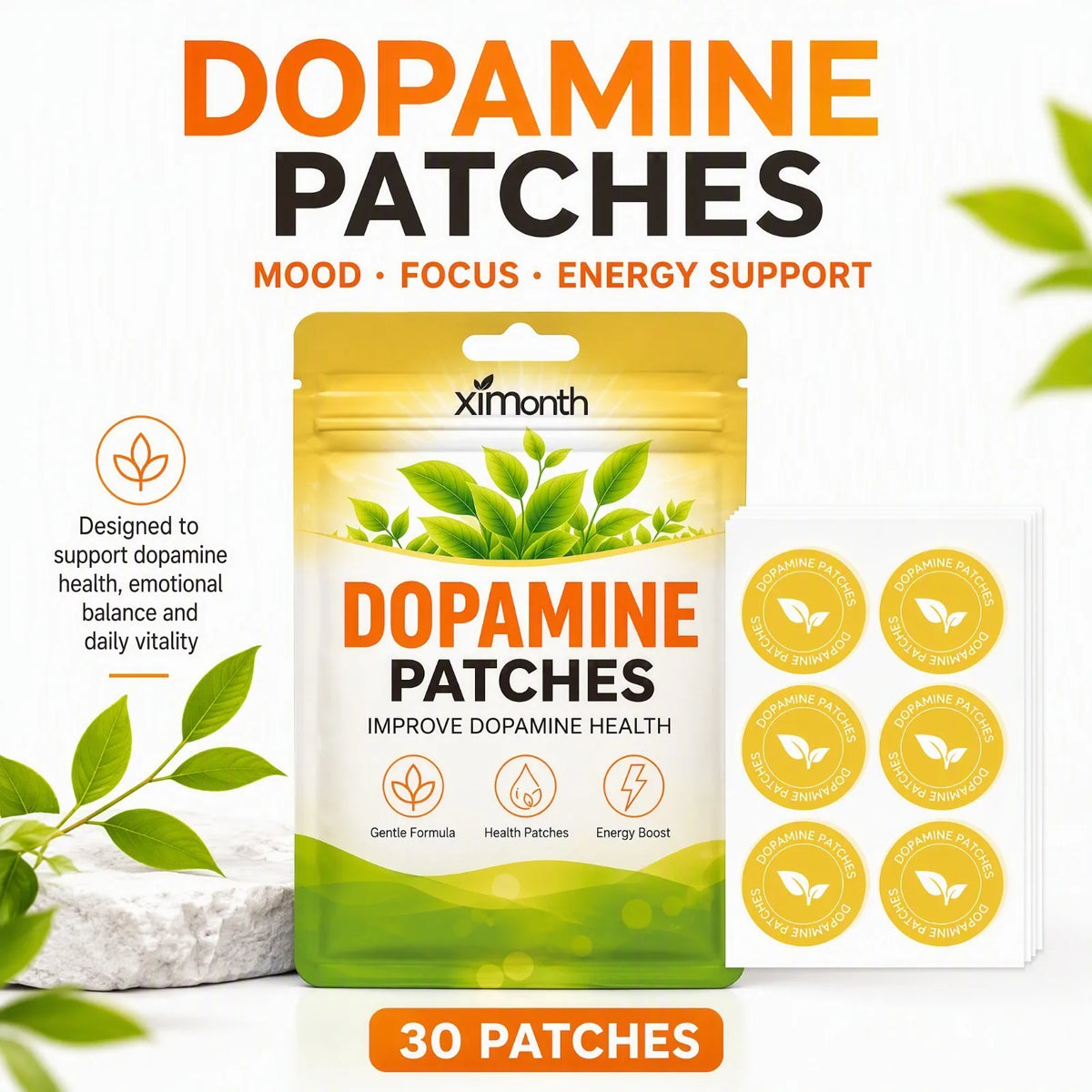 Dopamine Patches – Mood & Focus Wellness Patch, 30 Pcs