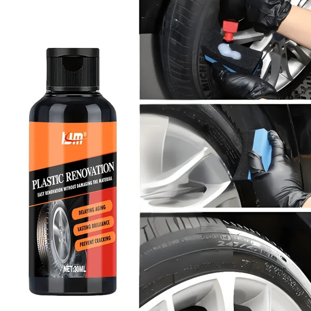 KJM Liquid Tire Shine Kit – Black Enhancer & Anti-Aging Formula