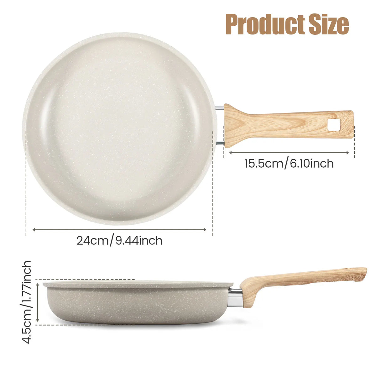 Nixie Nonstick Frying Pan Skillet – Maifanite Coating