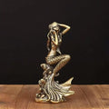 Mini Brass Mermaid Figurine Statue – Home Decor & Gift