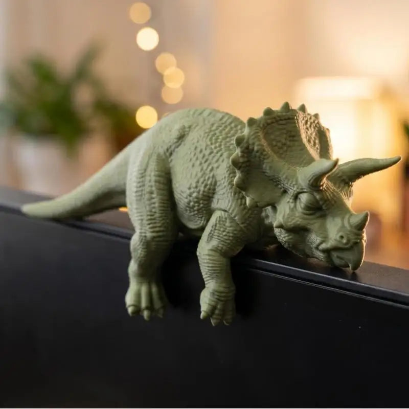 Sleeping T-Rex Monitor Topper Figurine | Cute Desk Dinosaur