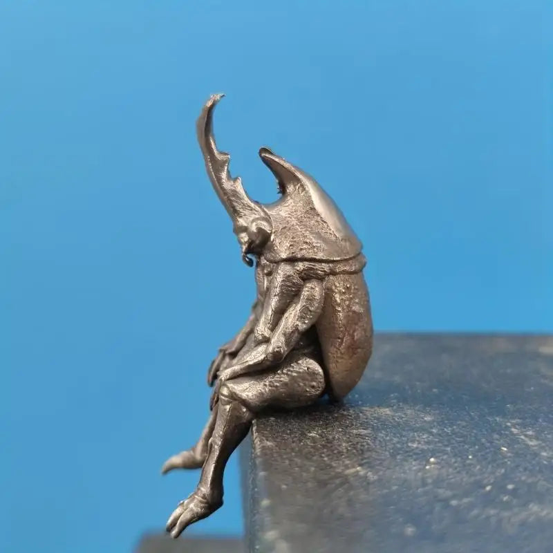 Antique Brass Copper Beetle Figurine – Home & Car Decor Sculpture