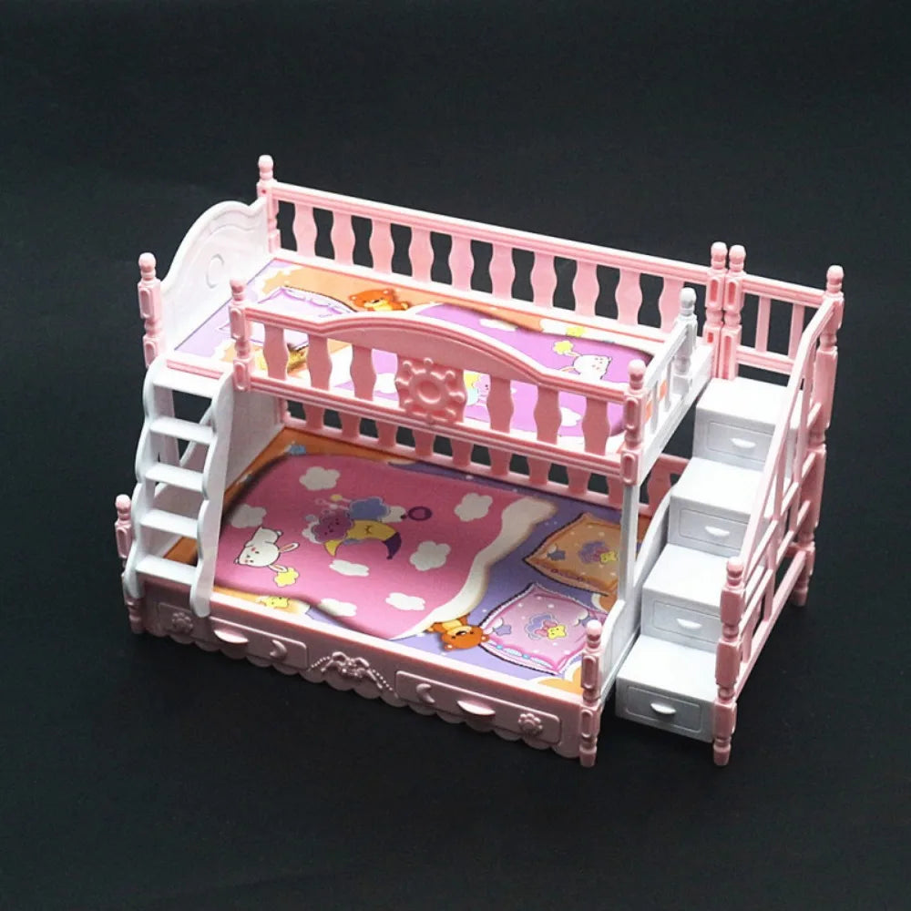 Miniature Dollhouse Furniture Set – 1:12 Pink Room Accessories
