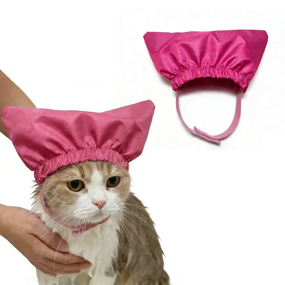 Waterproof Pet Bath Shower Cap – Ear Protection for Cats & Dogs